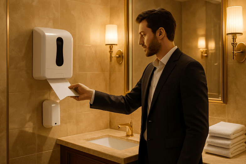 Manual vs Automatic Tissue Dispensers: Cost, Hygiene & ROI Comparison for Commercial Washrooms